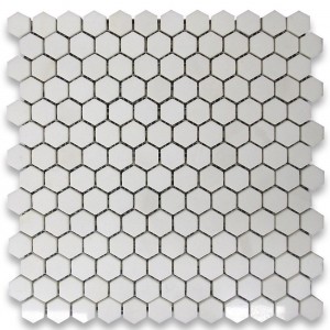 Thassos White  Marble Hexagon polished Mosaic 1 inch 